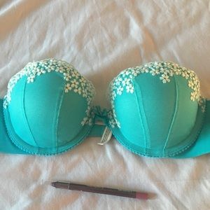 TURQUOISE AERIE STRAPLESS BRA